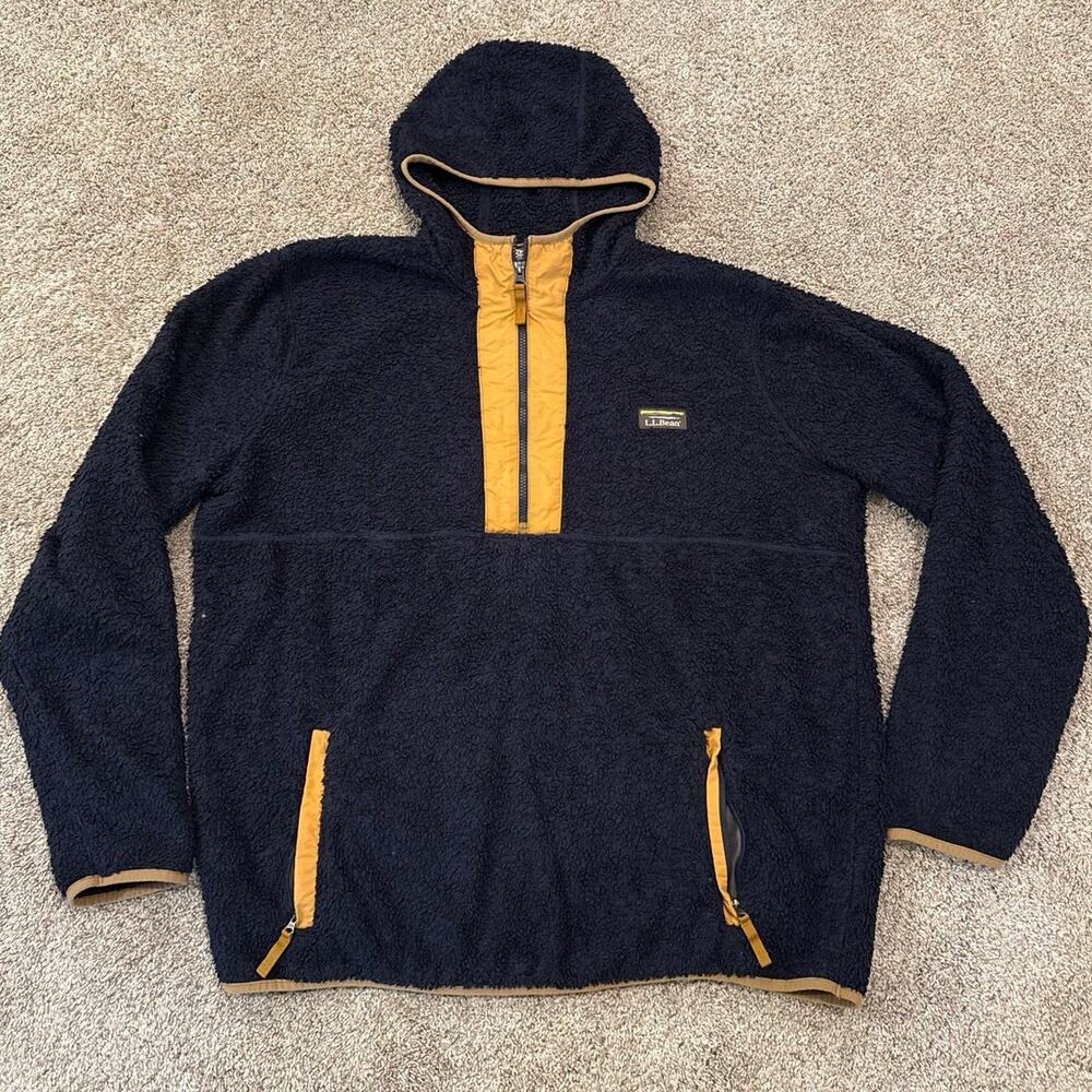 L.L. Bean Men's Anorak Fleece Jacket size XL
